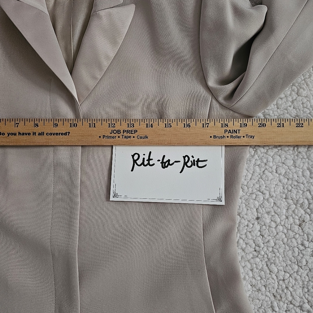 ALBERT NIPON Cream Ivory 2pc Suit Coat Blazer And Pants Set Size 8 - Picture 15 of 16